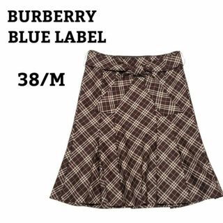 BURBERRY バーバリー ブルーレーベル チェック スカート 38 M