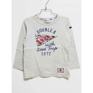 ミキハウス(mikihouse)の‡ミキハウスダブルB/MIKIHOUSE DOUBLE.B‡110cm 長袖Tシャツ/長袖カットソー/ロンT グレー【中古】子供服 キッズ kids 男の子 春秋 tops 612042(Tシャツ/カットソー)