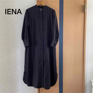 イエナ(IENA)のIENA バンドカラーシャツワンピース 36 美品✨(ロングワンピース/マキシワンピース)