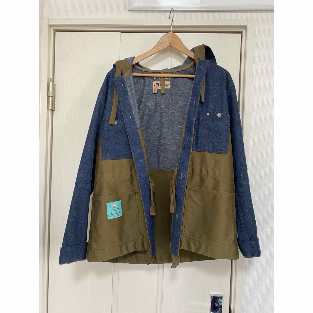 Nigel Cabourn(ナイジェルケーボン)のナイジェルケーボン ライブロ ネイヴァルダンガリー & フーデットコアジャケット メンズのパンツ(サロペット/オーバーオール)の商品写真