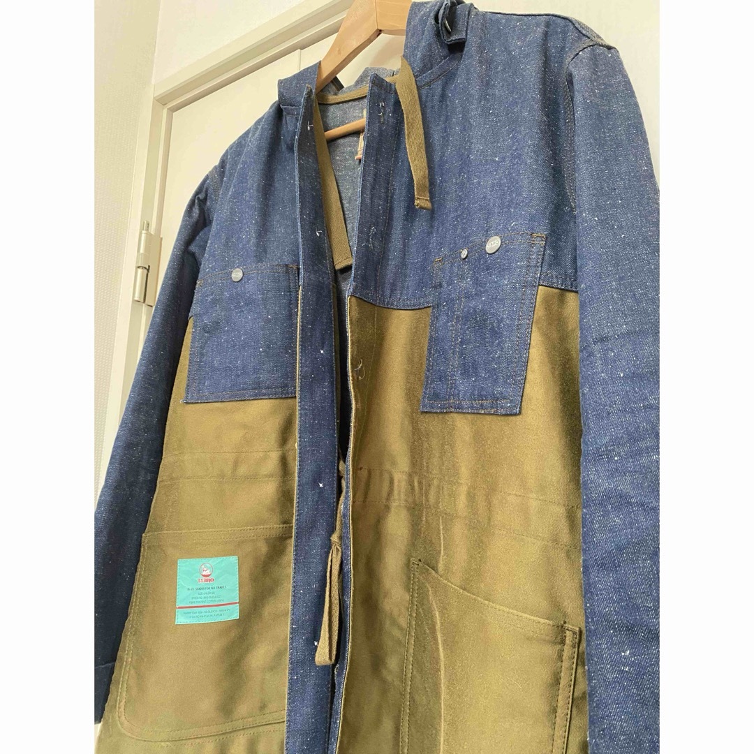 Nigel Cabourn(ナイジェルケーボン)のナイジェルケーボン ライブロ ネイヴァルダンガリー & フーデットコアジャケット メンズのパンツ(サロペット/オーバーオール)の商品写真