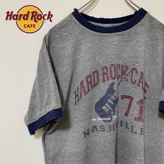 ハードロックカフェ(Hard Rock CAFE)のリアルビンテージのハードロックカフェT リンガー グレーの希少な1着(M)(Tシャツ/カットソー(半袖/袖なし))