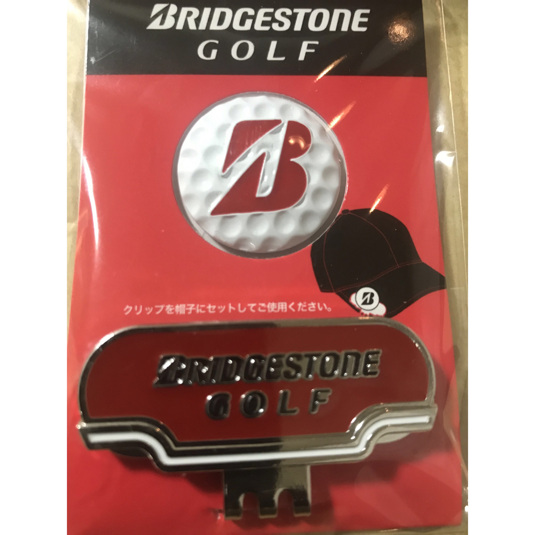 TaylorMade(テーラーメイド)のブリヂストンゴルフ キャップマーカー BRIDGESTONE GOLF  レッド スポーツ/アウトドアのゴルフ(その他)の商品写真