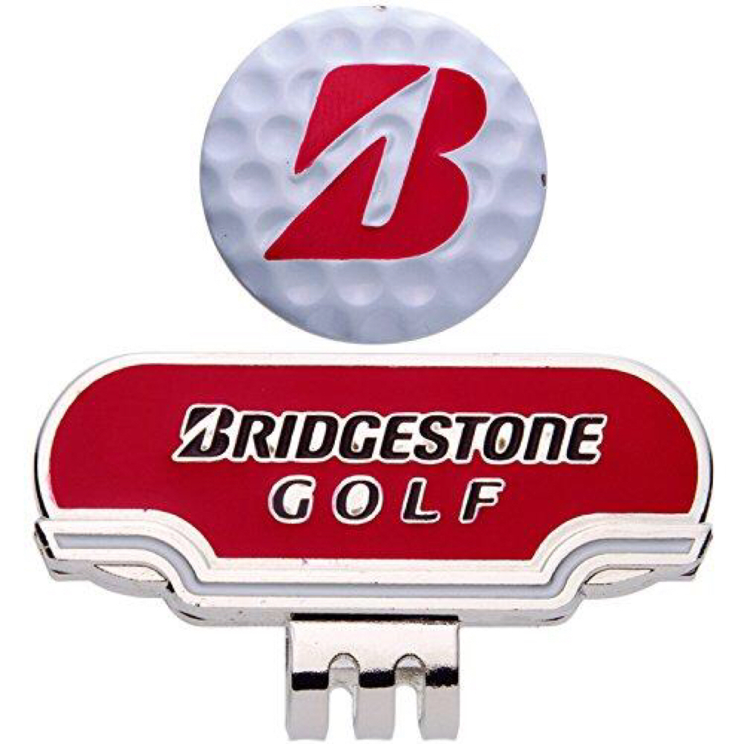 TaylorMade(テーラーメイド)のブリヂストンゴルフ キャップマーカー BRIDGESTONE GOLF  レッド スポーツ/アウトドアのゴルフ(その他)の商品写真