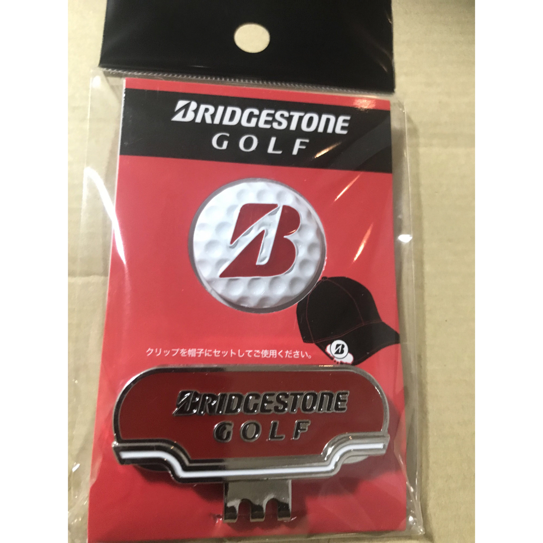 TaylorMade(テーラーメイド)のブリヂストンゴルフ キャップマーカー BRIDGESTONE GOLF  レッド スポーツ/アウトドアのゴルフ(その他)の商品写真