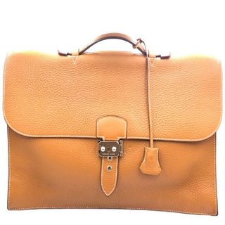 エルメス(Hermes)の　エルメス HERMES サックアデペッシュ38 ▢J刻 ゴールド　SV金具 トリヨン メンズ ビジネスバッグ(ビジネスバッグ)