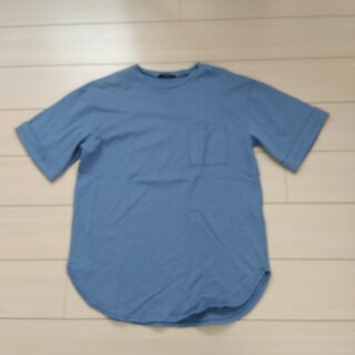 シマムラ(しまむら)のしまむら   くすみブルー    Tシャツ(Tシャツ(半袖/袖なし))