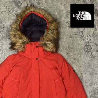 ザノースフェイス(THE NORTH FACE)のザノースフェイス　ダウンジャケット　ロングダウンジャケット　レッド　レディースL(ダウンジャケット)