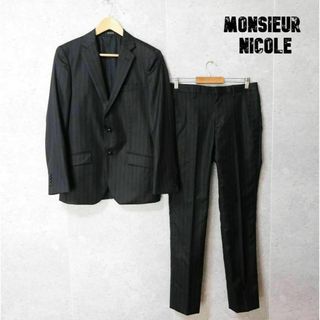 MONSIEUR NICOLE - 美品 MONSIEUR NICOLE ストライプ柄 セットアップ スーツ