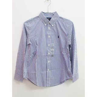 ラルフローレン(Ralph Lauren)の【春物 新入荷!】新品 未使用品▼ラルフローレン/Ralph Lauren▼150cm 長袖シャツ  紺×白 子供服 キッズ ジュニア 男の子 春秋 tops  223042(シャツ/カットソー)