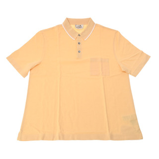 エルメス(Hermes)のエルメス  ポロシャツ サドルステッチ 半袖 サイズXXL ポロシャツ 黄(ポロシャツ)