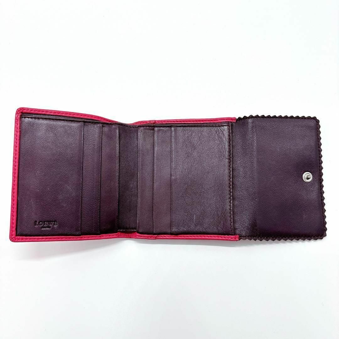 LOEWE(ロエベ)のロエベ 三つ折り 財布 ピンク LOEWE ブランド 三つ折り レディース レディースのファッション小物(財布)の商品写真