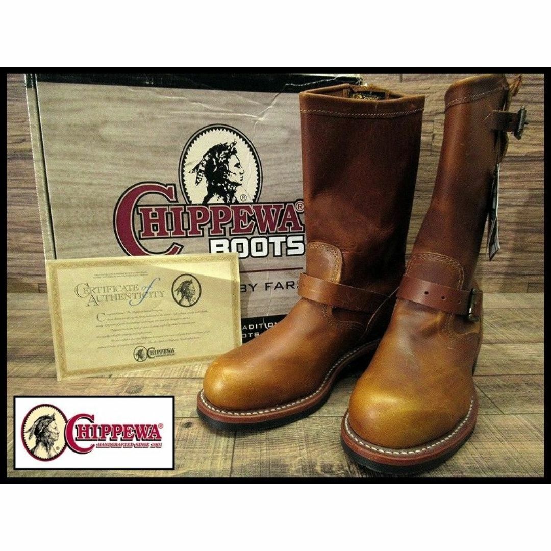 CHIPPEWA(チペワ)の新品 チペワ 91066 スプリットレザー エンジニア ブーツ タン 25.5 メンズの靴/シューズ(ブーツ)の商品写真