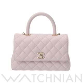 シャネル(CHANEL)の中古 シャネル CHANEL A92990 ランダム品番 レディース ハンドバッグ マトラッセ ライトピンク /ゴールド金具 グレインドカーフスキン(ハンドバッグ)