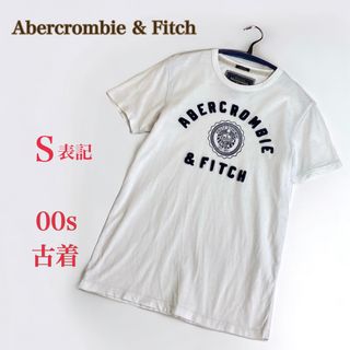 アバクロンビーアンドフィッチ(Abercrombie&Fitch)のアバクロンビー＆フィッチ　半袖 Tシャツ　S　白　立体　00s　USA　古着(Tシャツ/カットソー(半袖/袖なし))