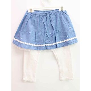 ミキハウス(mikihouse)の【春夏物 新入荷!】♪ミキハウス/mikihouse♪110cm スカッツ/スカパン ブルー系×白【中古】子供服 キッズ kids 女の子 春夏 bottoms 823042(パンツ/スパッツ)