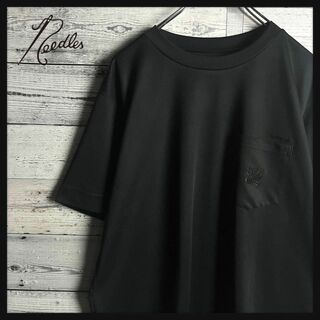 Needles - 【オールブラックモデル】ニードルス☆ワンポイントパピヨン刺繍ロゴ入り半袖Tシャツ