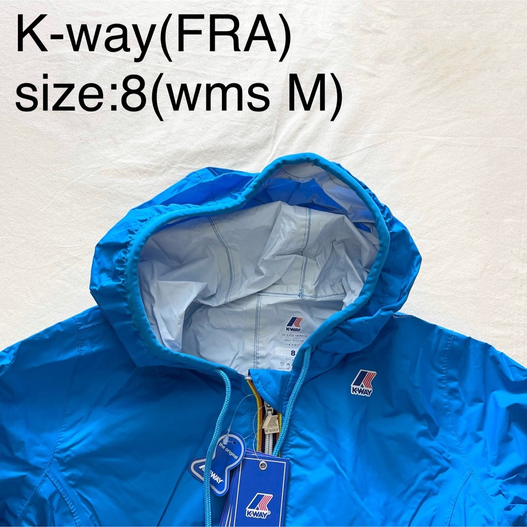 K-WAY(ケイウェイ)のK-way(FRA)ナイロンパーカ　ブルー メンズのジャケット/アウター(ナイロンジャケット)の商品写真