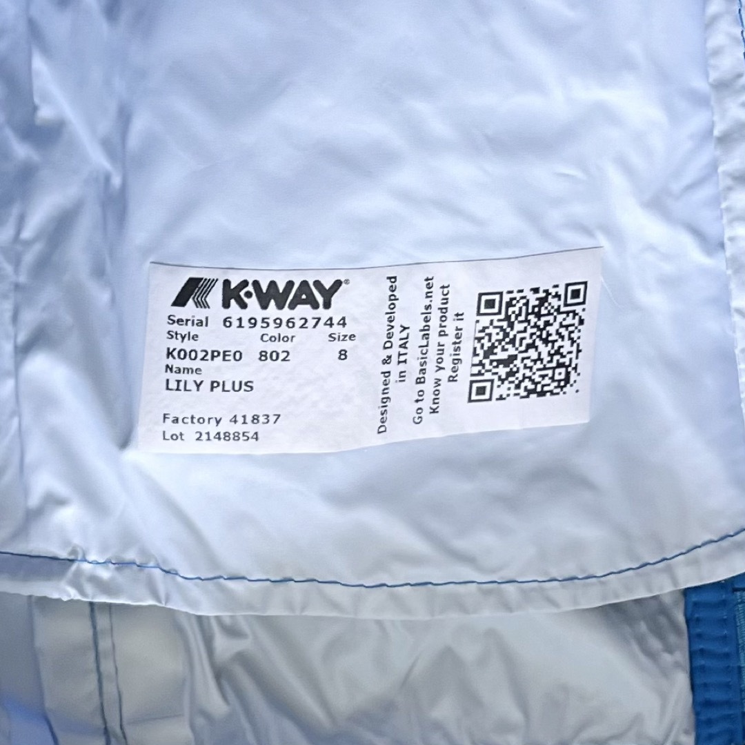 K-WAY(ケイウェイ)のK-way(FRA)ナイロンパーカ　ブルー メンズのジャケット/アウター(ナイロンジャケット)の商品写真
