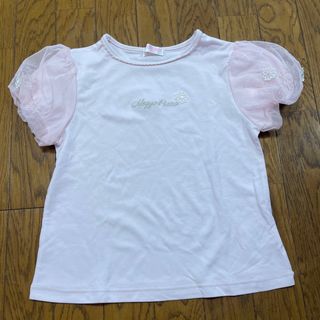 メゾピアノ(mezzo piano)の【mezzo piano】新品未使用ピンク半袖130(Tシャツ/カットソー)