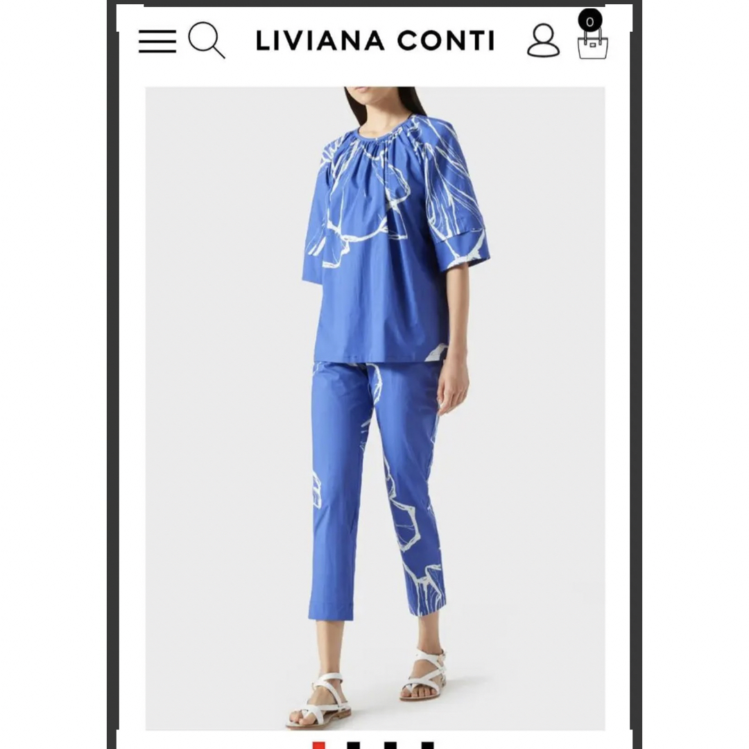 LIVIANA CONTI(リビアナコンティ)のLIVIANA CONTI ボタニカル柄カットソー レディースのトップス(シャツ/ブラウス(半袖/袖なし))の商品写真