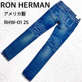 ロンハーマンカリフォルニア(Ron Herman California)のRON HERMAN ロンハーマン　ダメージデニムパンツ　サイズ25 ブルー(デニム/ジーンズ)