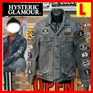 ヒステリックグラマー(HYSTERIC GLAMOUR)のキムタク着　ヒステリックグラマー　ワッペン　ロッカーズ　デニムジャケット　L(Gジャン/デニムジャケット)