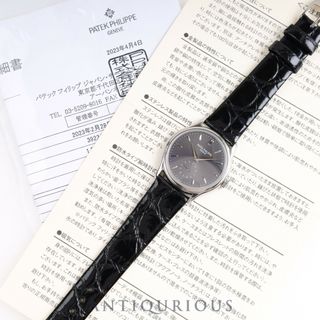 パテックフィリップ(PATEK PHILIPPE)のPATEK・PHILIPPE パテック・フィリップ CALATRAVA カラトラバ 3923A 手巻き Cal.215 SS 革 グレー文字盤 1987年(腕時計(アナログ))