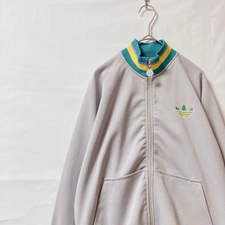 アディダス(adidas)の80s アディダス トラックジャケット銀タグ トレフォイル 刺繍 リブライン M(ジャージ)