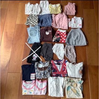 ベビーギャップ(babyGAP)の女の子　春夏子供服　まとめ売り　80〜90cm   23点(Tシャツ/カットソー)