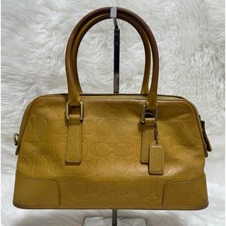 コーチ(COACH)の⭐️激レア⭐️coach7011 イエロー オールレザーハンドバッグイエロー(ハンドバッグ)