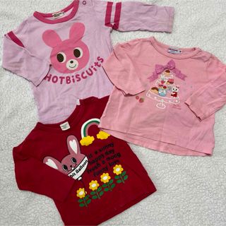 ミキハウス(mikihouse)のmikihouse ミキハウス　80 トップス　ロンT 長袖Tシャツ　3セット(Ｔシャツ)