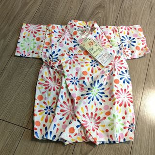 試着のみ 甚平 80 チェック柄 クリーム 生成り 颯の通販 by ゆうこ's 試着のみ 甚平 80 チェック柄 クリーム 生成り 颯の通販 by ゆうこ's