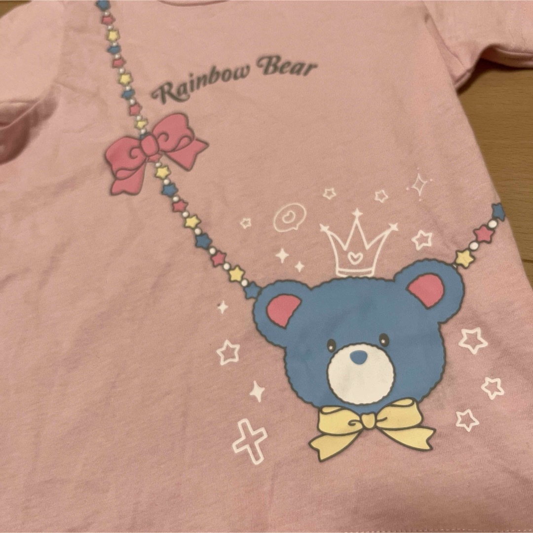 しまむら(シマムラ)のクマポシェット風　半袖Tシャツ　95 キッズ/ベビー/マタニティのキッズ服女の子用(90cm~)(Tシャツ/カットソー)の商品写真