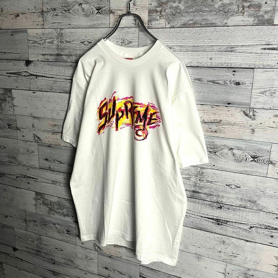 USED✅サイズ詳細単位【美品　人気Lサイズ】シュプリーム☆センタービッグペイントロゴTシャツ 即完売