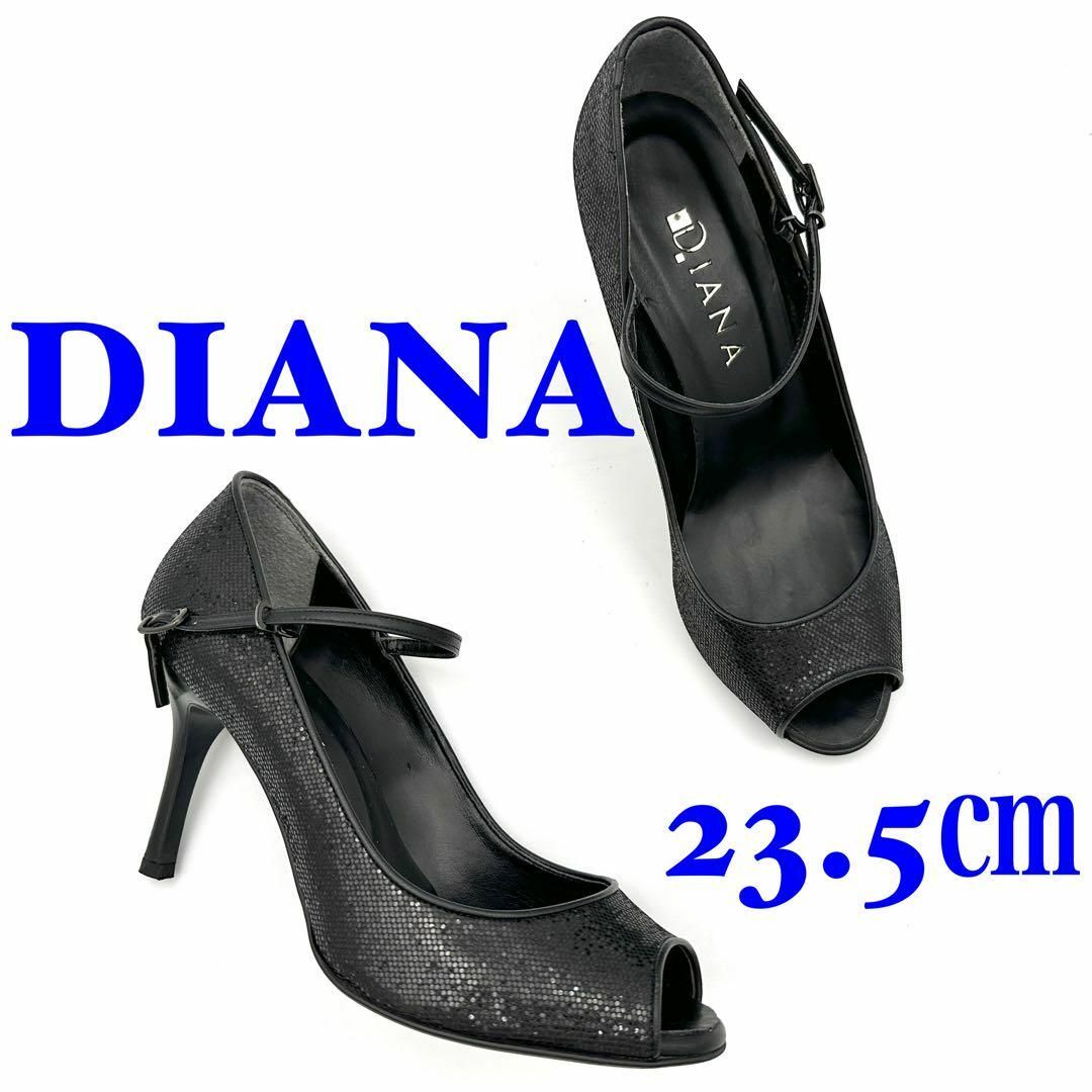 DIANA(ダイアナ)のDIANA ダイアナ サンダル アンクルストラップ ブラック 23.5㎝ レディースの靴/シューズ(サンダル)の商品写真