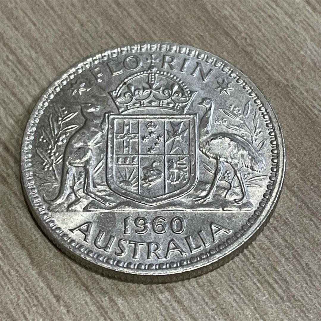 オーストラリア フローリン 2シリング 銀貨 硬貨 1960年 エンタメ/ホビーの美術品/アンティーク(貨幣)の商品写真