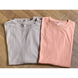 未使用★茶ブラウン系　無地シンプル半袖Ｔシャツ　２枚セット★M(Tシャツ/カットソー(半袖/袖なし))