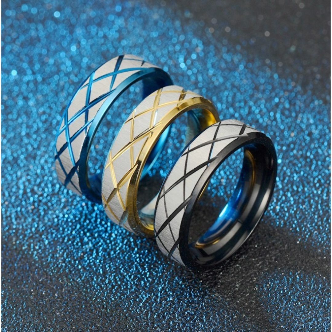 NO.22 指輪 幅6mm ステンスリング ホイールメッシュ メンズのアクセサリー(リング(指輪))の商品写真