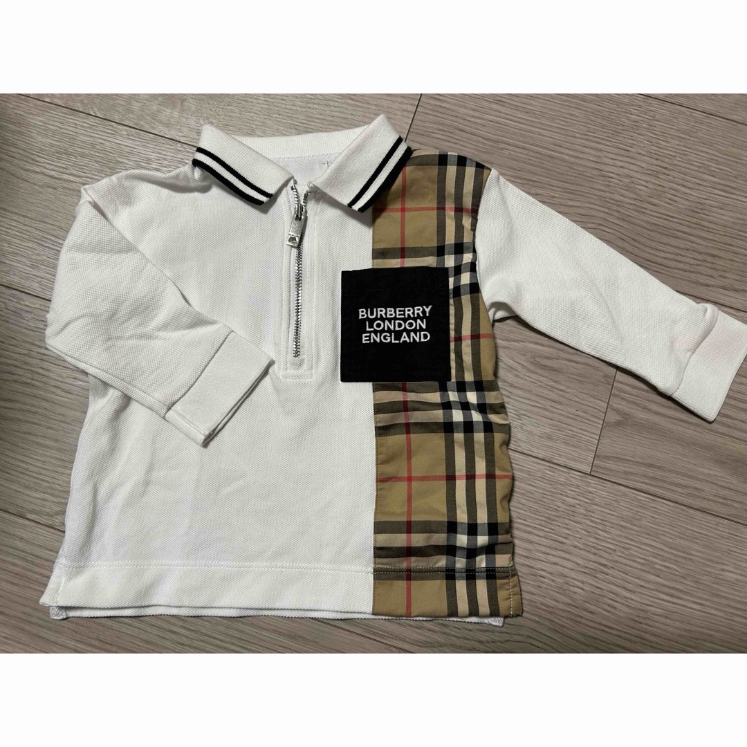 BURBERRY(バーバリー)のバーバリー　長袖ポロシャツ　18m 86cm キッズ/ベビー/マタニティのベビー服(~85cm)(シャツ/カットソー)の商品写真