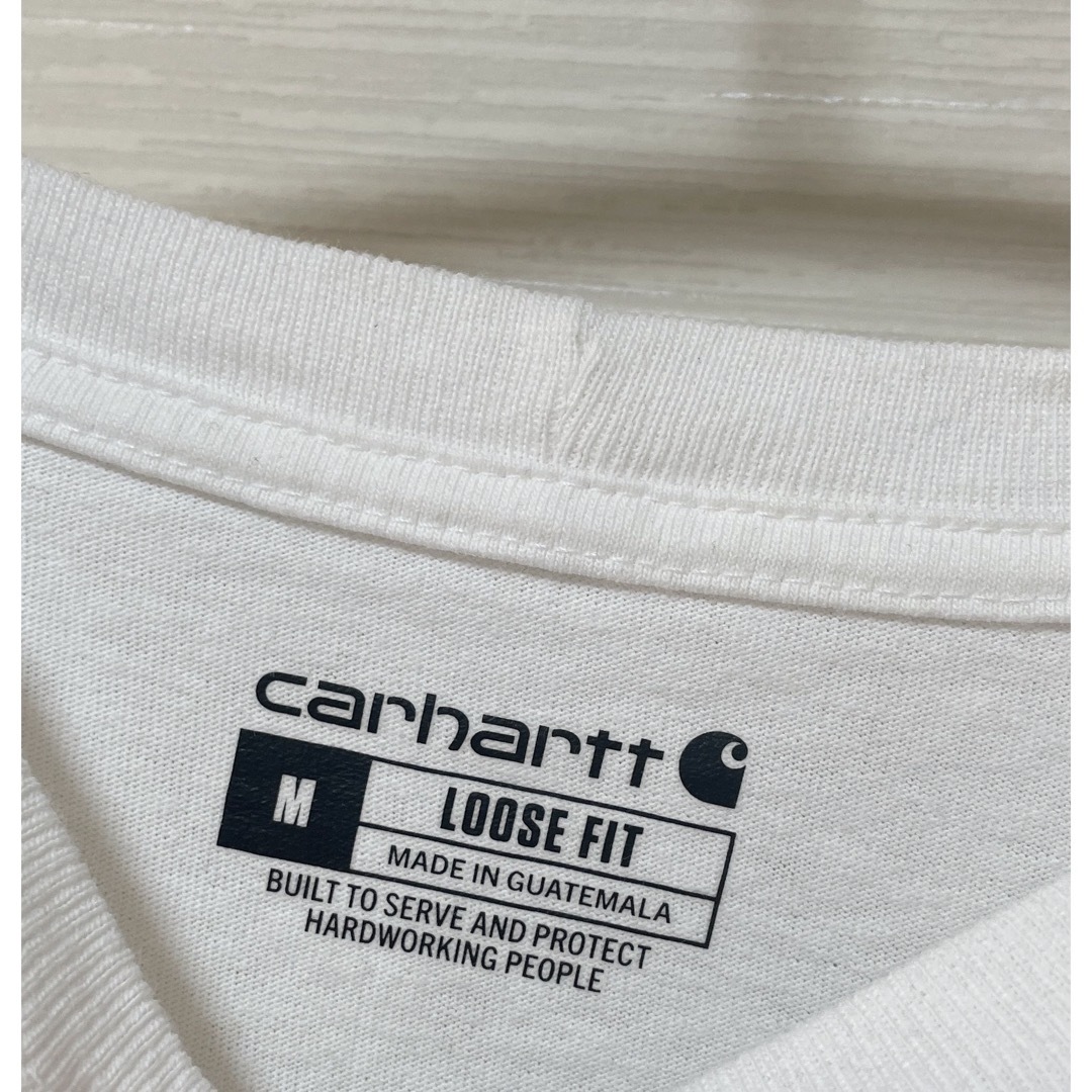 carhartt(カーハート)の値下げ！carhartt  カーハート　ポケットロンT  白　Mサイズ メンズのトップス(Tシャツ/カットソー(七分/長袖))の商品写真