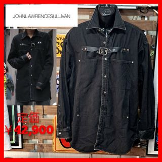 JOHN LAWRENCE SULLIVAN - 定価4.3万　ジョンローレンスサリバン　レザーベルト　デニムジャケット　L