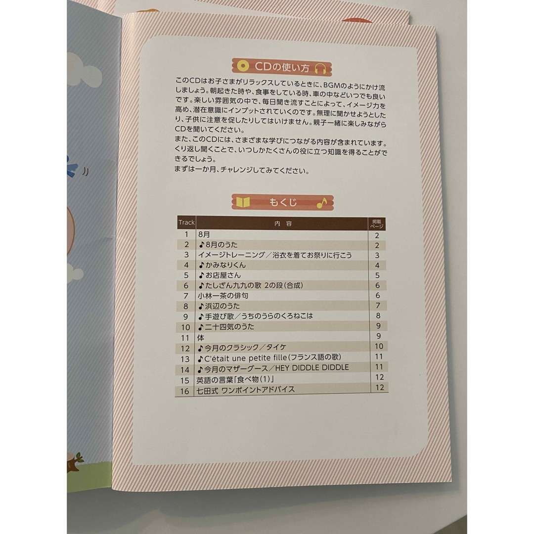 七田式(シチダシキ)の七田式　能力開発CD(1〜2歳) キッズ/ベビー/マタニティのおもちゃ(知育玩具)の商品写真