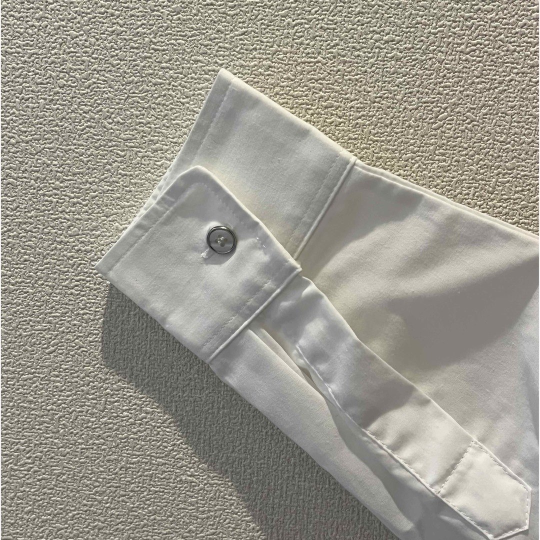 [美品]ウィングカラーシャツ カフスボタン付 タキシード シャツ ウイングシャツ メンズのトップス(シャツ)の商品写真