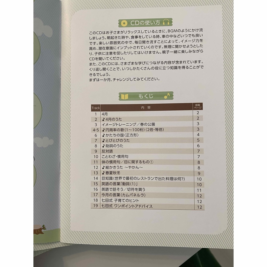 七田式(シチダシキ)の七田式能力開発CD(年中〜年長向け) キッズ/ベビー/マタニティのおもちゃ(知育玩具)の商品写真