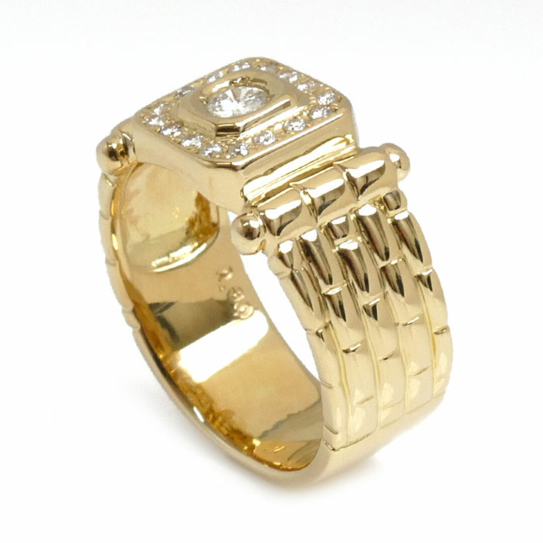 K18YG イエローゴールド リング・指輪 ダイヤモンド0.30ct 17号 9.5g メンズ【中古】 メンズのアクセサリー(リング(指輪))の商品写真