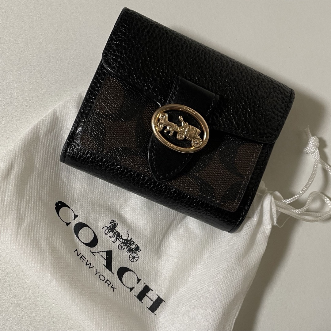 COACH(コーチ)のCOACH 二つ折 財布 ブラック レディースのファッション小物(財布)の商品写真