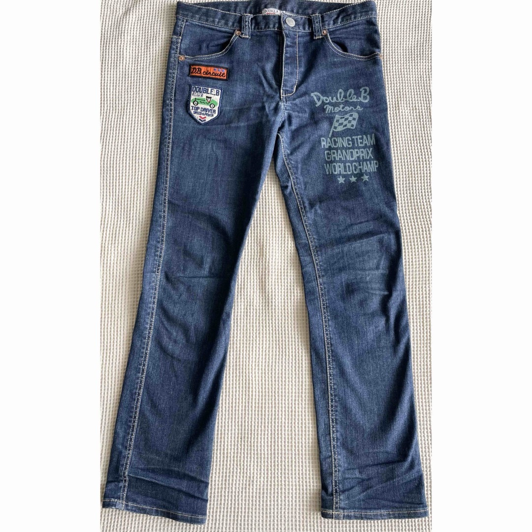 DOUBLE.B(ダブルビー)のミキハウス　DOUBLE.Ｂ　ジーンズ デニム 150cm 中古 キッズ/ベビー/マタニティのキッズ服男の子用(90cm~)(パンツ/スパッツ)の商品写真