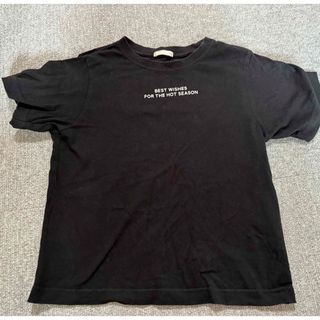 ジーユー(GU)のoceans134様予約品　GUブラックロゴTシャツ130 男女どちらでも(Tシャツ/カットソー)