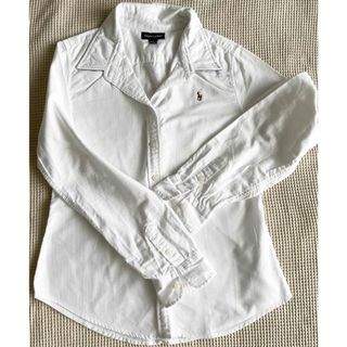 ポロラルフローレン(POLO RALPH LAUREN)のポロラルフローレン 長袖シャツ ホワイト シャツ 150cm 中古(ブラウス)